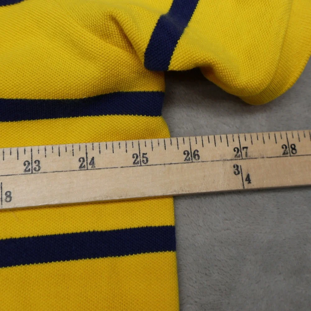 Polo Ralph Lauren Polo Shirt Men XXL Yellow Striped Classic Fit Casual Preppy